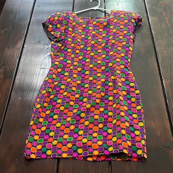 Harold's Dresses & Skirts - Harold's Vintage Colorful Polka Dot Mini Dress